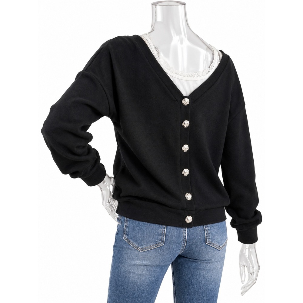 Chicme Black Sweater SKUW578